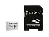 MicroSD Transcend 64GB / SD adapter / UHS-I U1 / TS64GUSD300S-A /