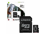 Kingston SDCS2/64GB 64GB microSD Class10 A1 UHS-I + SD adapter Canvas Select Plus