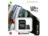 Kingston SDCS2/128GB 128GB microSD Class10 A1 UHS-I + SD adapter Canvas Select Plus
