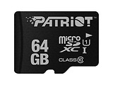 Patriot LX Series Professional PSF64GMCSDXC10 64GB MicroSDXC UHS-I Class 10 + Adapter