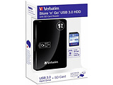 Verbatim Store 'n' Go with SD Card Reader 53421 2.5" External HDD 1.0TB /