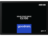 GOODRAM SSDPR-CL100-480-G3 2.5" SSD 480GB / Marvell 88NV1120 / 3D NAND TLC / Black