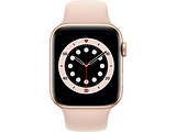 Apple Watch Series 6 GPS 44mm Gold Aluminum Case with Pink Sand Sport Band /