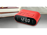 MUSE M-10 / Dual Alarm Clock Radio / Red