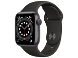 Apple Watch Series 6 GPS 40mm Space Gray Aluminum Case with Black Sport Band / Black