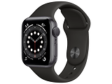Apple Watch Series 6 GPS 40mm Space Gray Aluminum Case with Black Sport Band /