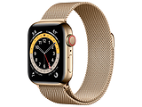 Apple Watch Series 6 GPS + Cellular 40mm Gold Stainless Steel Case with Gold Milanese Loop / Gold