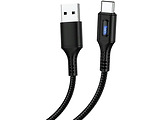 Hoco U79 Admirable smart power off charging data cable Type-C Black