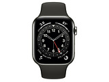 Apple Watch Series 6 GPS + Cellular 44mm Graphite Stainless Steel Case with Black Sport Band /