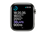 Apple Watch Series 6 GPS + Cellular 44mm Graphite Stainless Steel Case with Black Sport Band /