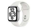 Apple Watch SE 40mm Silver Aluminum Case with White Sport Band / White
