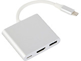 Cablexpert A-CM-HDMIF-02-SV Adapter 3-in-1 Silver