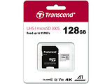 Transcend TS128GUSD300S-A / 128GB MicroSD + SD Adapter