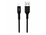Hoco U79 Admirable smart power off charging data cable for Lightning Black