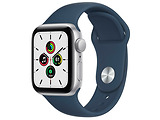 Apple Watch SE 40mm Aluminum Case with Abyss Blue Sport Band Blue