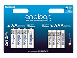 Eneloop 4x AA 2000mAh + 4x AAA 800mAh / BK-3MCDE+4MCDE/8CP