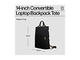 HP Convertible Laptop Backpack Tote 14